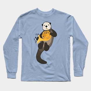 French Horn Sea Otter Long Sleeve T-Shirt